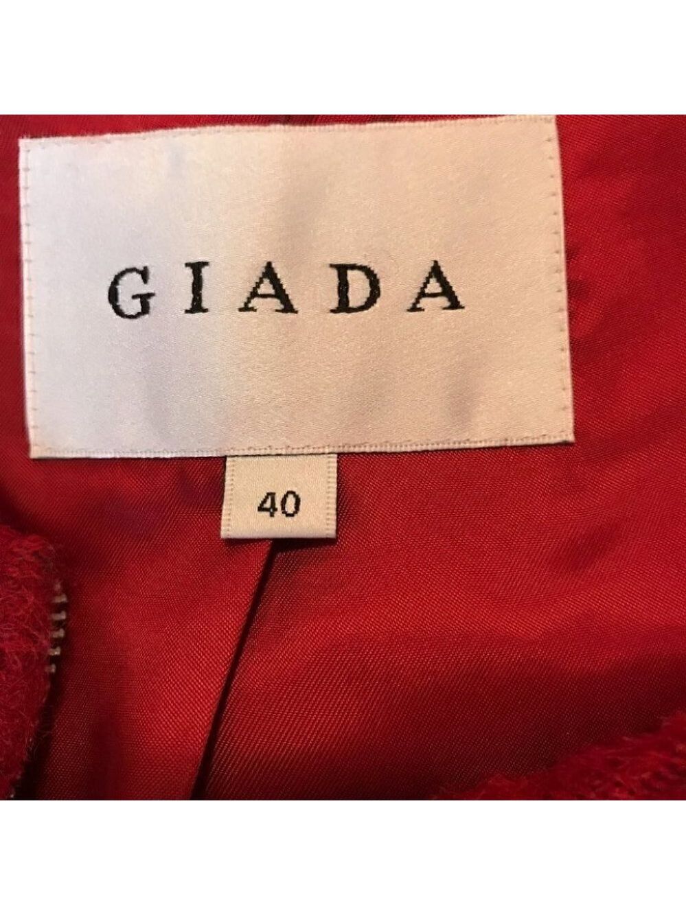 Giada Red Jacket Size 40 - Picture 5 of 5